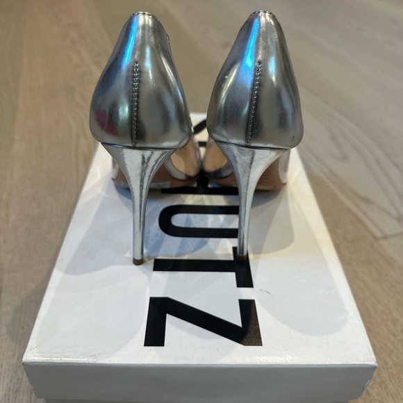 SCHUTZ Metallic Silver Women's Heels - Picture 3 of 3